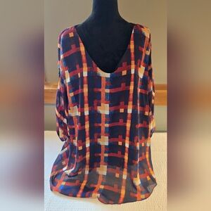 One World 3X Sheer Lined Top